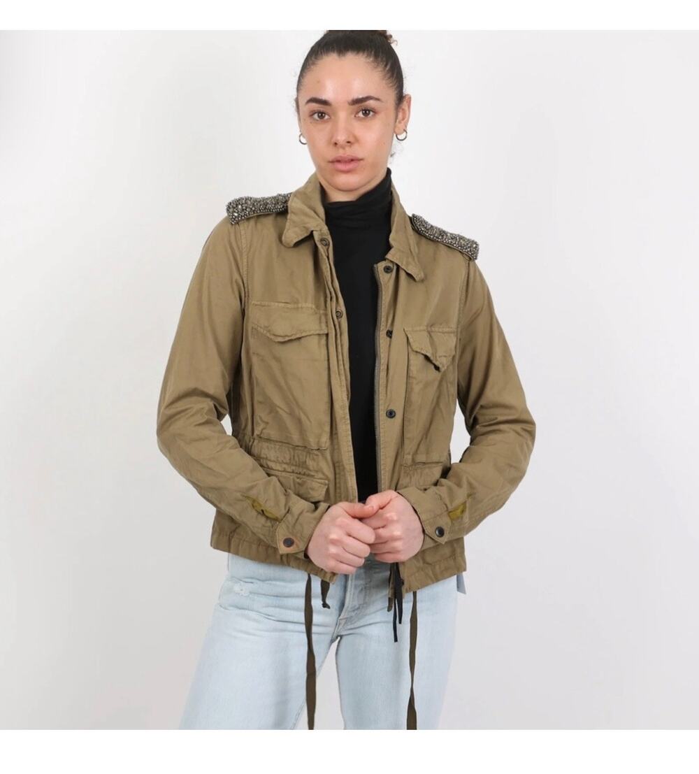 Diesel Jacket Military Green Size Small 100% Cotton New